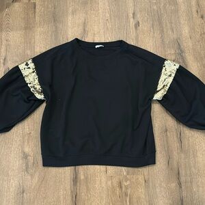 TCEC Black Sequin Sweatshirt